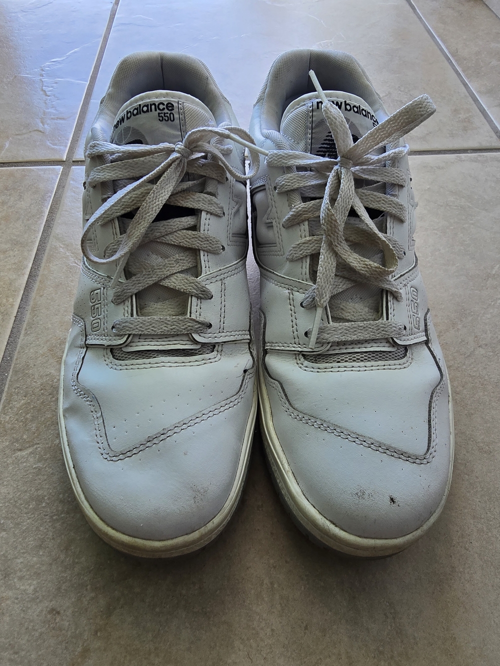 New Balance 550 Men's White Leather Sneakers